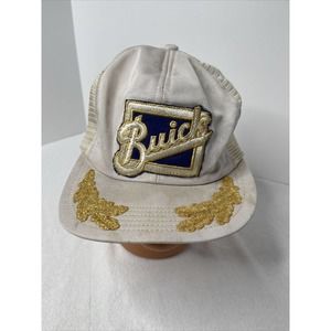 Buick Car Dealership Hat natural distress mesh snapback scrambled eggs cap vtg